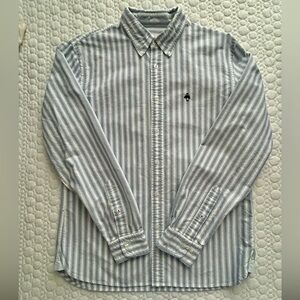 Brooks Brothers Men's Striped Blue & White Long Sleeve Shirt Sz Medium